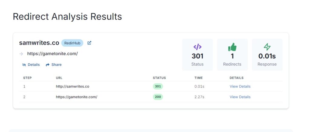 From HTTPS to Speed: Why RedirHub is the Smarter Choice for URL Redirection Over GoDaddy 2 With RedirHub 1024x436 1